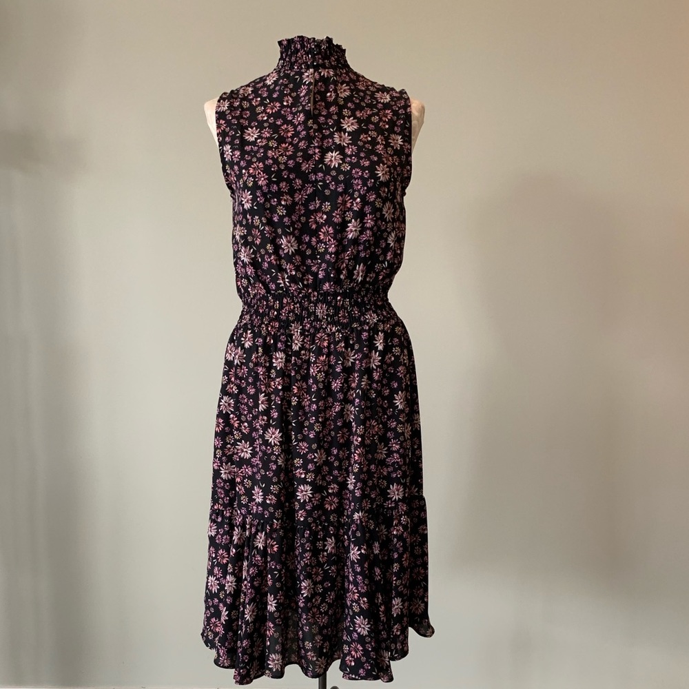 Nanette Lepore Black Sleeveless Floral Dress